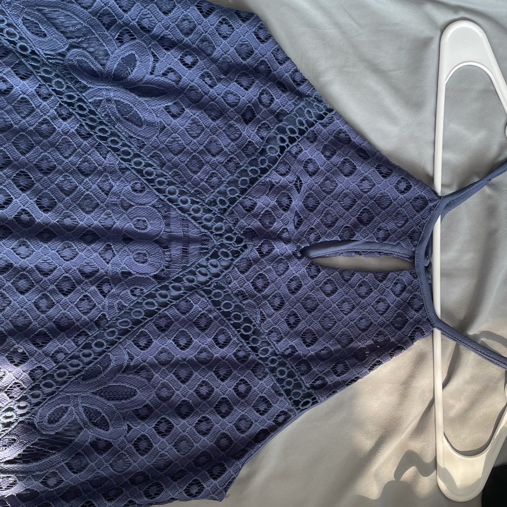 blue lace dress